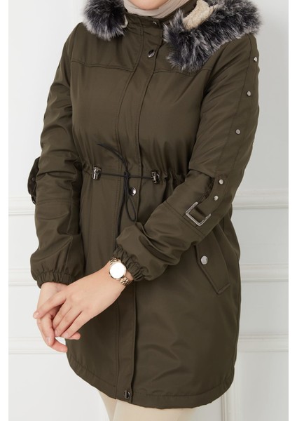 Haki Içi Kürkü ve Su Geçirmez Bayan Kışlık Mont & Kaban fiyatları