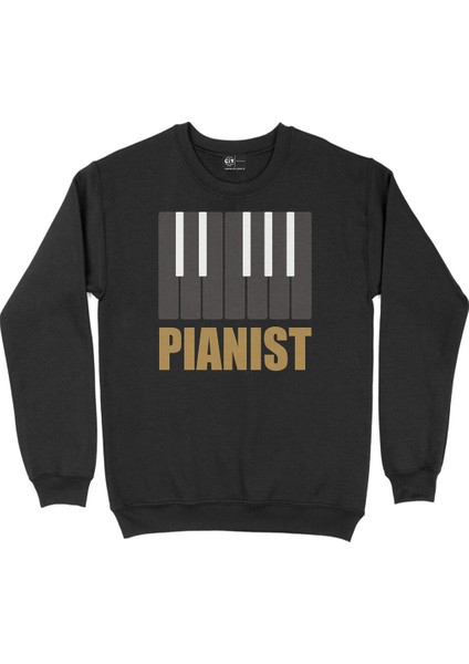 Piyanist Siyah Sweatshirt