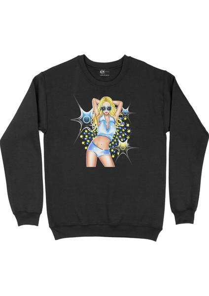 Star Girl Siyah Sweatshirt