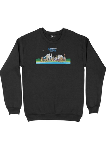 Around The World Siyah Sweatshirt