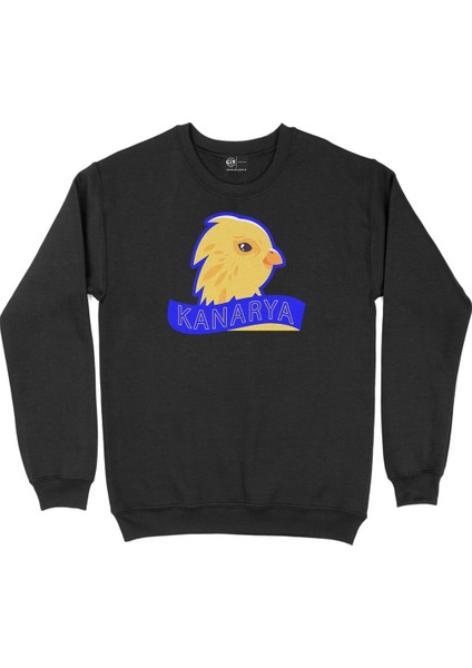 Sarı Kanarya Siyah Sweatshirt
