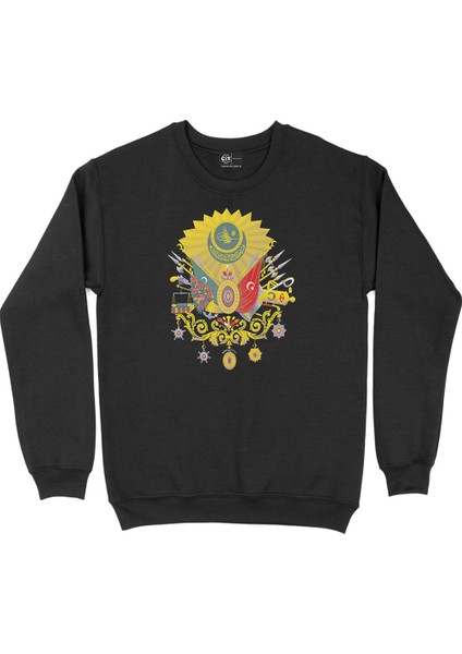 Osmanlı Armalı Siyah Sweatshirt