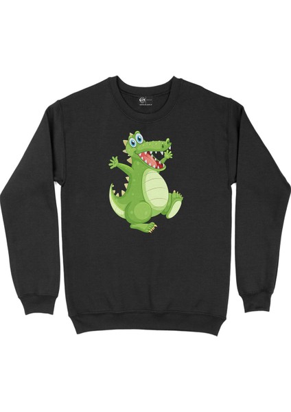 Timsah Siyah Sweatshirt