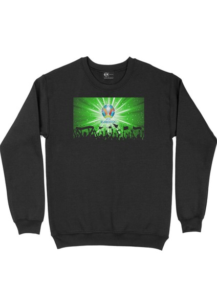 Euro 2020 Taraftarları Siyah Sweatshirt