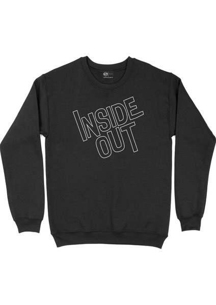 Inside Out Siyah Sweatshirt