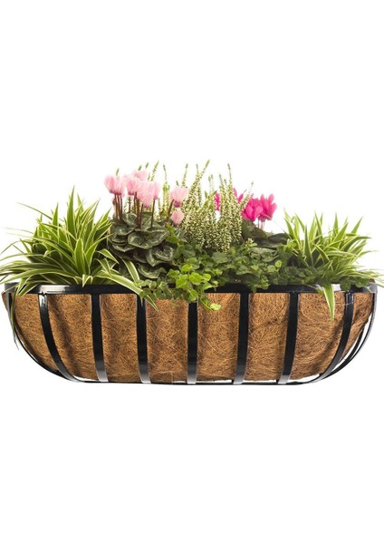 Dekoratif Ferforje Bahçe ve Balkon Saksısı 60 cm 1 Adet
