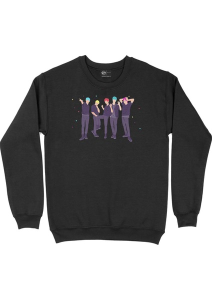 K-Pop Stars Siyah Sweatshirt