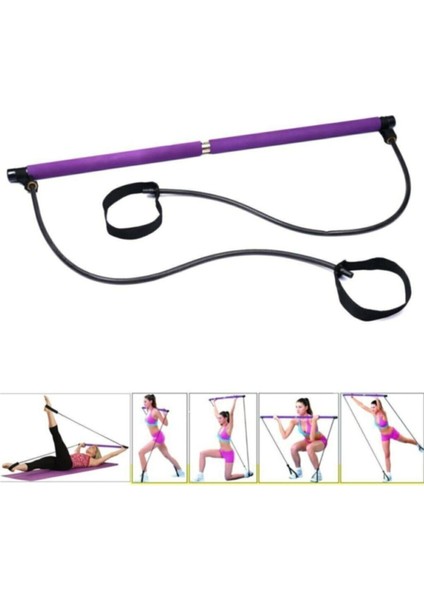 Squat Pilates Studio Evde Spor Egzersiz Çubuğu Kalça Basen Sıkılaştırıcı Pilates Barı