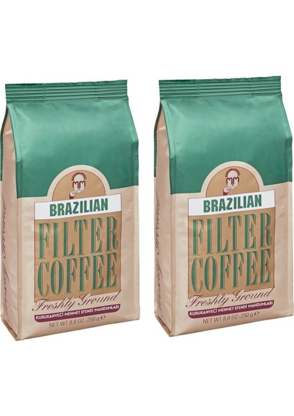 Kurukahveci Mehmet Efendi  Brazilian Filtre Kahve 250 gr Filtre Kahve (2 )