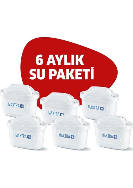 Maxtra + Plus Altılı Su Arıtma Sürahi Filtresi-Brita