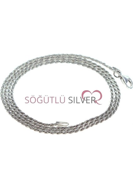 Rodyumlu Burgu Kolye Zincir