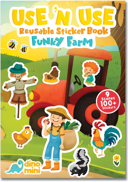 Use 'n Use Sticker Book Funky Farm (Tak Çıkar Çıkartma Kitabı)