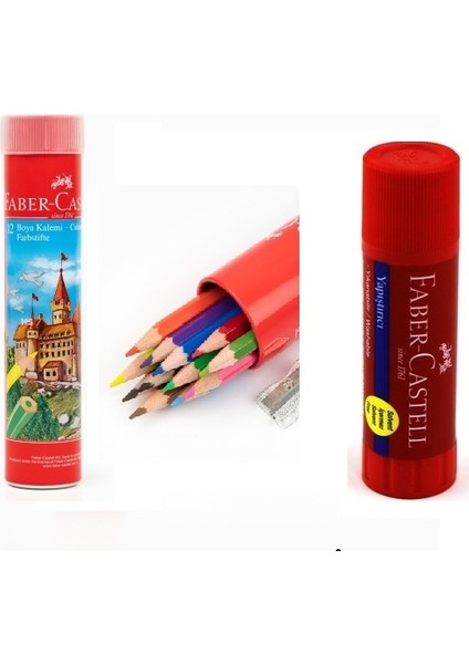 Kuru Boya 12 Li Metal Tüp ve 10 gr Küçük Boy Stick Yapıştırıcı