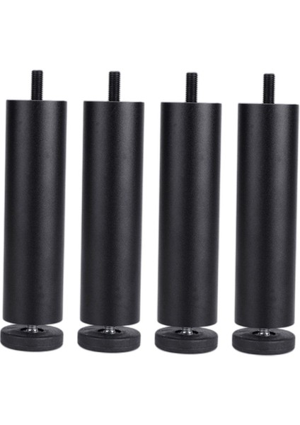 Alüminyum Alaşım Ayarlanabilir Mobilya Bacakları, Koltuk, Dolap, Kanepe, Dresser (4 Set) - Siyah 25 cm (Yurt Dışından)