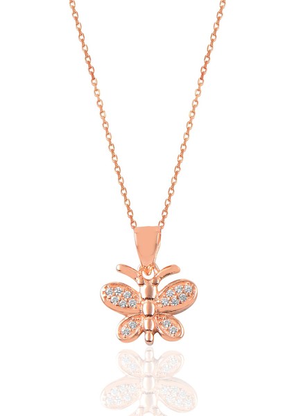 Gümüş Rose Kelebek Modeli Ikili Set fiyatları