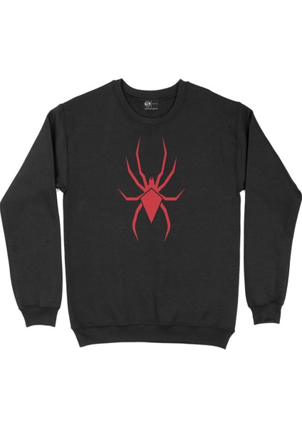 Black Widow Örümceği Siyah Sweatshirt