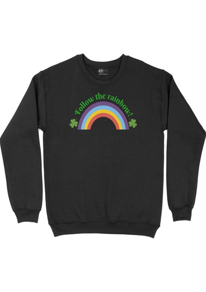 Rainbow Gökkuşağı Siyah Sweatshirt