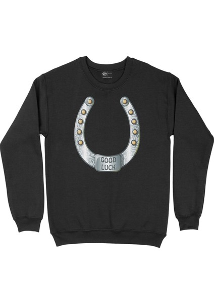Good Luck At Nalı Siyah Sweatshirt