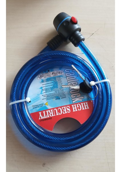 Zhongli Cable Lock 15X1500 mm Boyunda  Dayanıklı Bisiklet ve Motor Kilidi