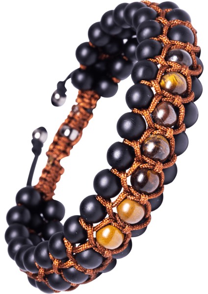 Kahverengi Makrome Kaplan Gözü Bileklik fiyatları