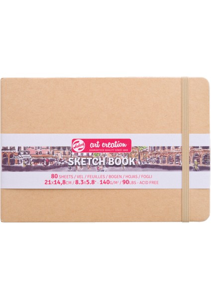 Art Creation Kraft Kapak Eskiz Defteri 140 Gram 21 x 14,8 cm 80 Yaprak
