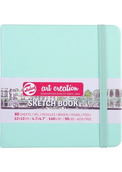 Art Creation Fresh Mint Kapak Eskiz Defteri 140 Gram 12 x 12 cm 80 Yaprak