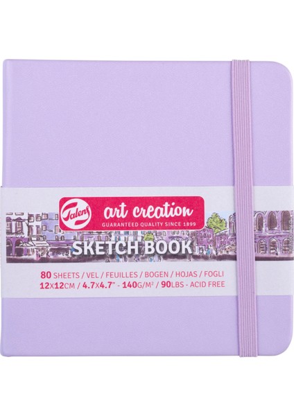 Art Creation Pastel Violet Kapak Eskiz Defteri 140 Gram 12 x 12 cm 80 Yaprak