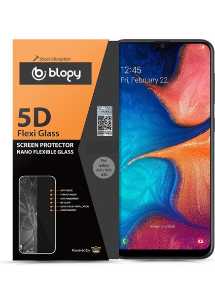 Galaxy A20/A30/A50 Flexi 5D Ekran Koruyucu