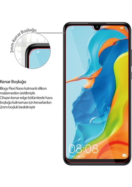 Huawei P30 Lite ile Uyumlu Flexi Nano Ekran Koruyucu
