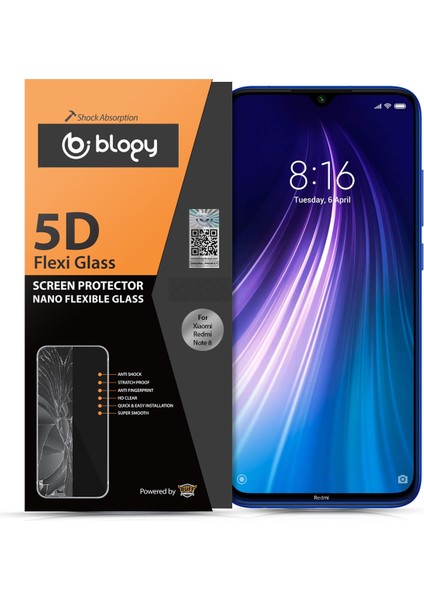 Buff Blogy Xiaomi Redmi Note 8 Flexi 5d Ekran Koruyucu