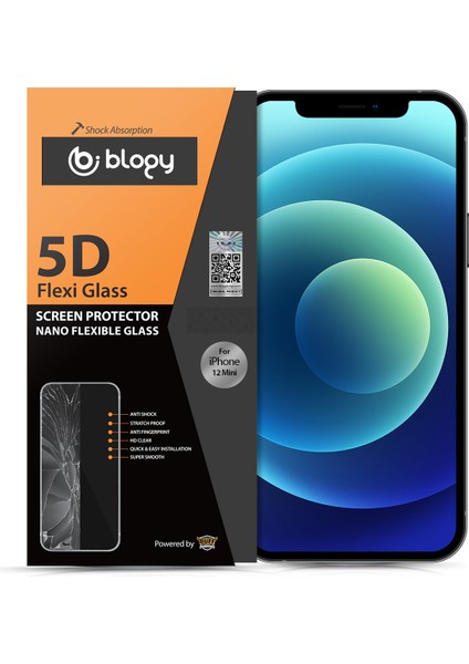 iPhone 12 Mini Flexi 5D Ekran Koruyucu