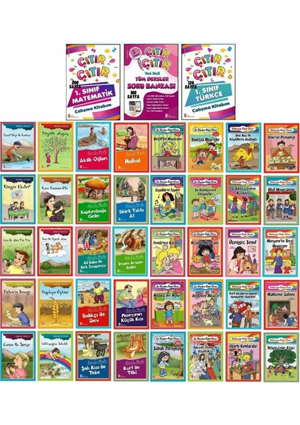 1. Sınıf Çıtır Çıtır Çalışma Kitabım 3'Lü Set(Türkçe+Matematik+Tüm Dersler Soru)+40'Lı Hikaye Seti