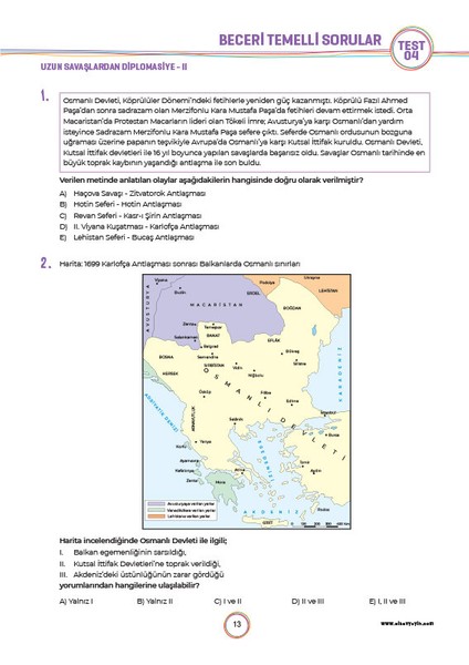 11. Sınıf Tarih Soru Bankası