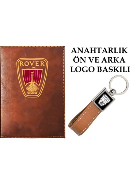 Rover Logolu Taba Ruhsat Kabı ve Rover Logolu Anahtarlık