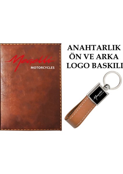 Megellı Logolu Taba Ruhsat Kabı ve Megellı Logolu Anahtarlık