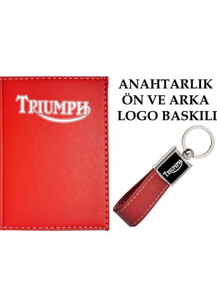 Kırmızı Ruhsat Kabı ve Anahtarlık