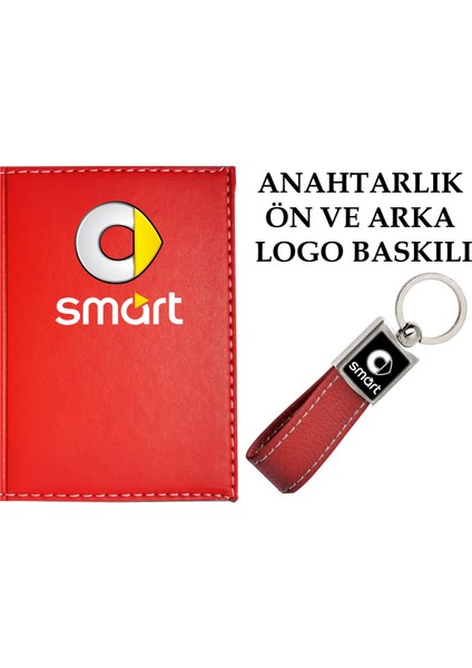 Kırmızı Ruhsat Kabı ve Anahtarlık