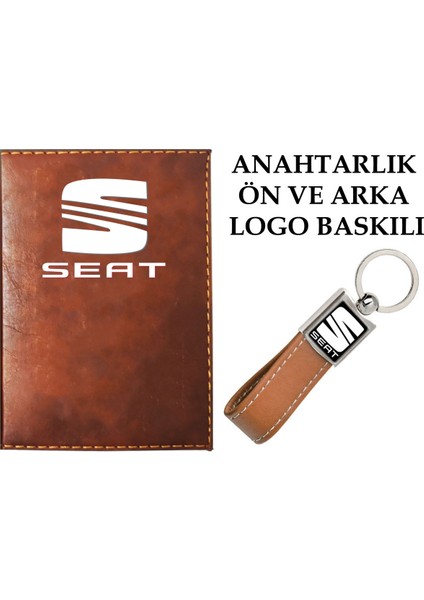 Seat Logolu Taba Ruhsat Kabı ve Seat Logolu Anahtarlık