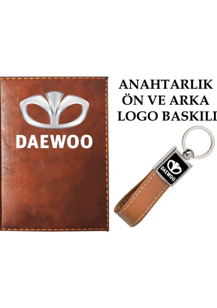 Daewoo Logolu Taba Ruhsat Kabı ve Daewoo Logolu Anahtarlık