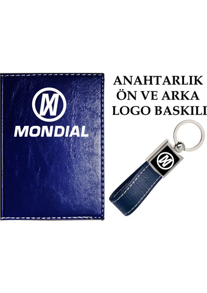 Mondıal Logolu Lacivert Ruhsat Kabı ve Mondıal Logolu Anahtarlık