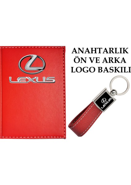 Kırmızı Ruhsat Kabı ve Anahtarlık