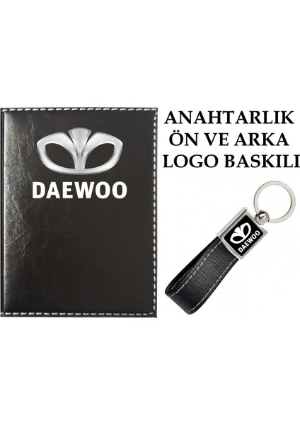 Daewoo Logolu Siyah Ruhsat Kabı ve Daewoo Logolu Anahtarlık