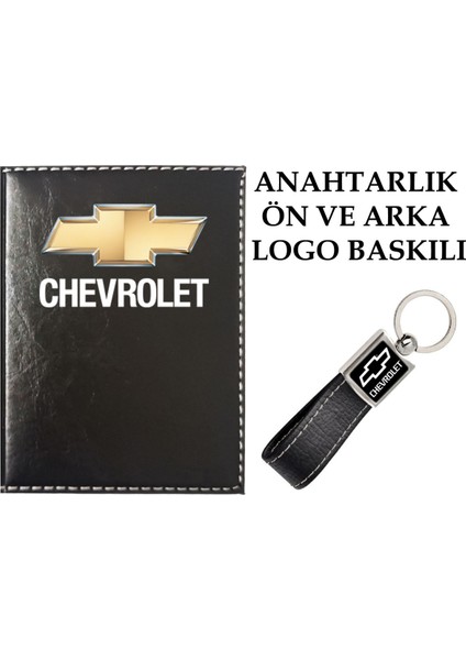 Chevrolet Siyah Ruhsat Kabı ve Chevrolet Logolu Anahtarlık