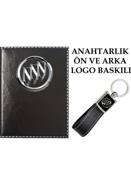 Buıck Siyah Ruhsat Kabı ve Buıck Logolu Anahtarlık