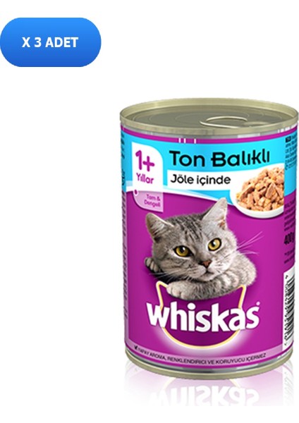 Ton Balıklı Kedi Konservesi 400 gr (3 Adet)