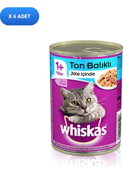 Ton Balıklı Kedi Konservesi 400 gr (6 Adet)