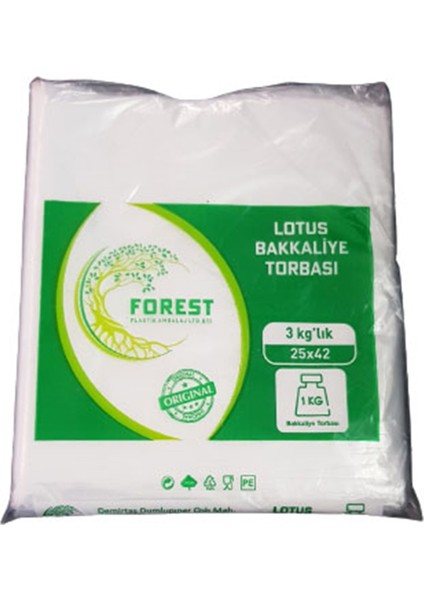 Lotus Bakkaliye Torbası 3 kg Lık 1 kg