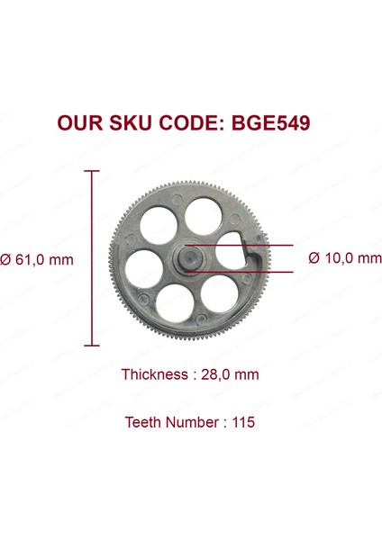V1BGE549 Toyota Avalon 2005-2013 Için Arka Perde Motor Tamir Metal Dişlisi AP367890 modelleri