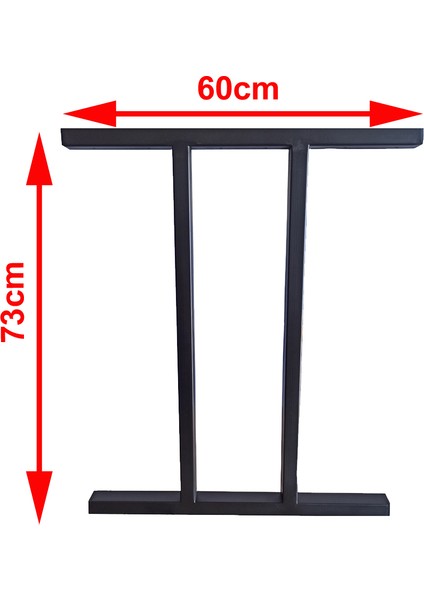 Metal Ayak Ahşap Masif Kütük Bilgisayar Çalışma Yemek Masası Ayağı Profil Ayaklar