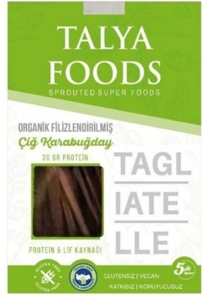 Talya Organik Filizlendirilmiş Çiğ Karabuğday Taglıatelle 200 gr